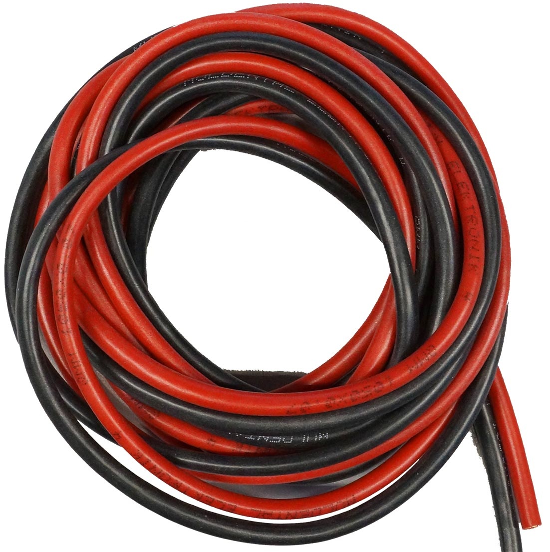 1,0 mm², 2x2m, rot/schwarz Silikonkabel